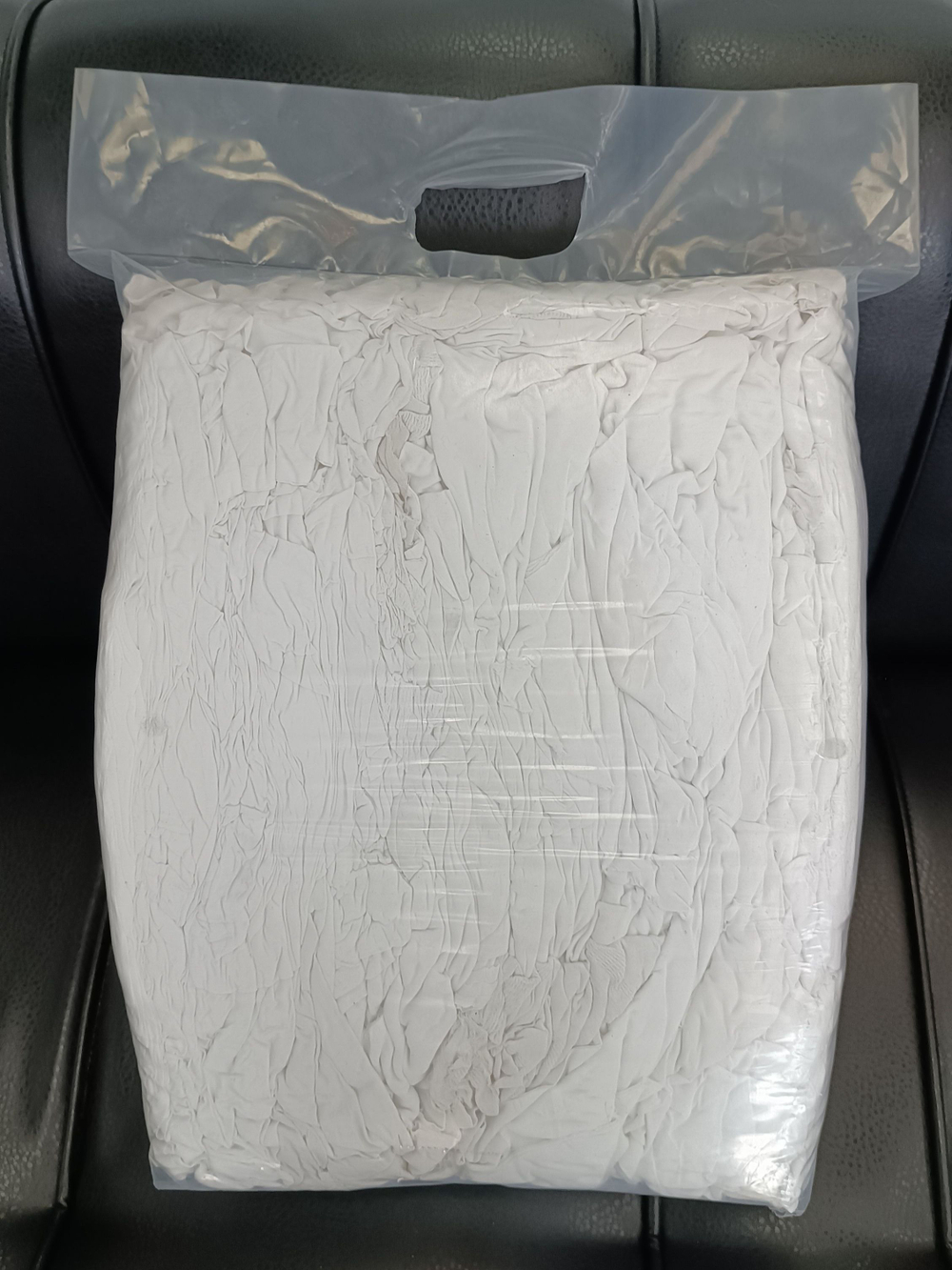 Ветошь белая постельная 100% ХБ (простыни 60x100 см) в тюках по 5 кг