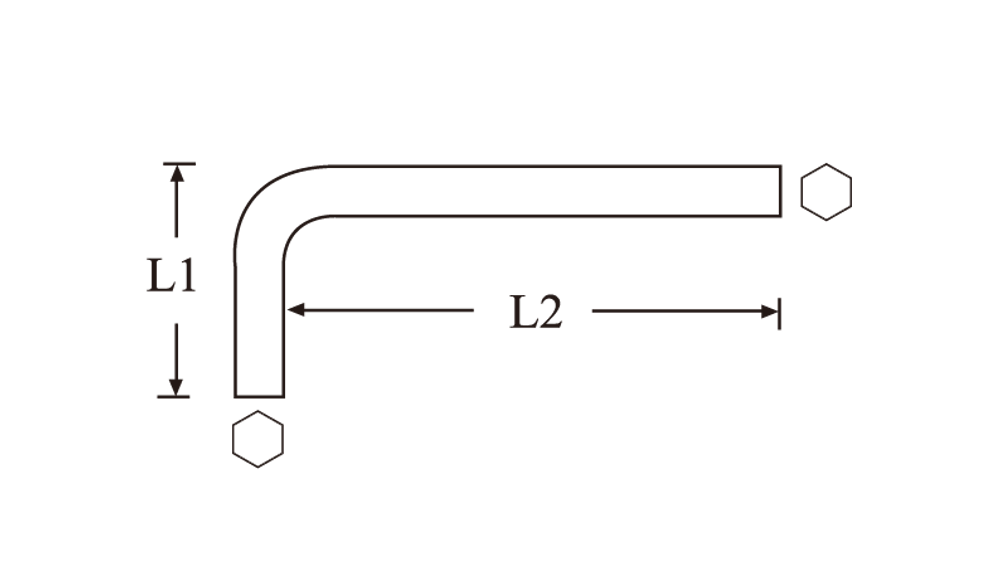 1764M09.0 ключ шестигранный угловой М09, 106 мм, HRC 60