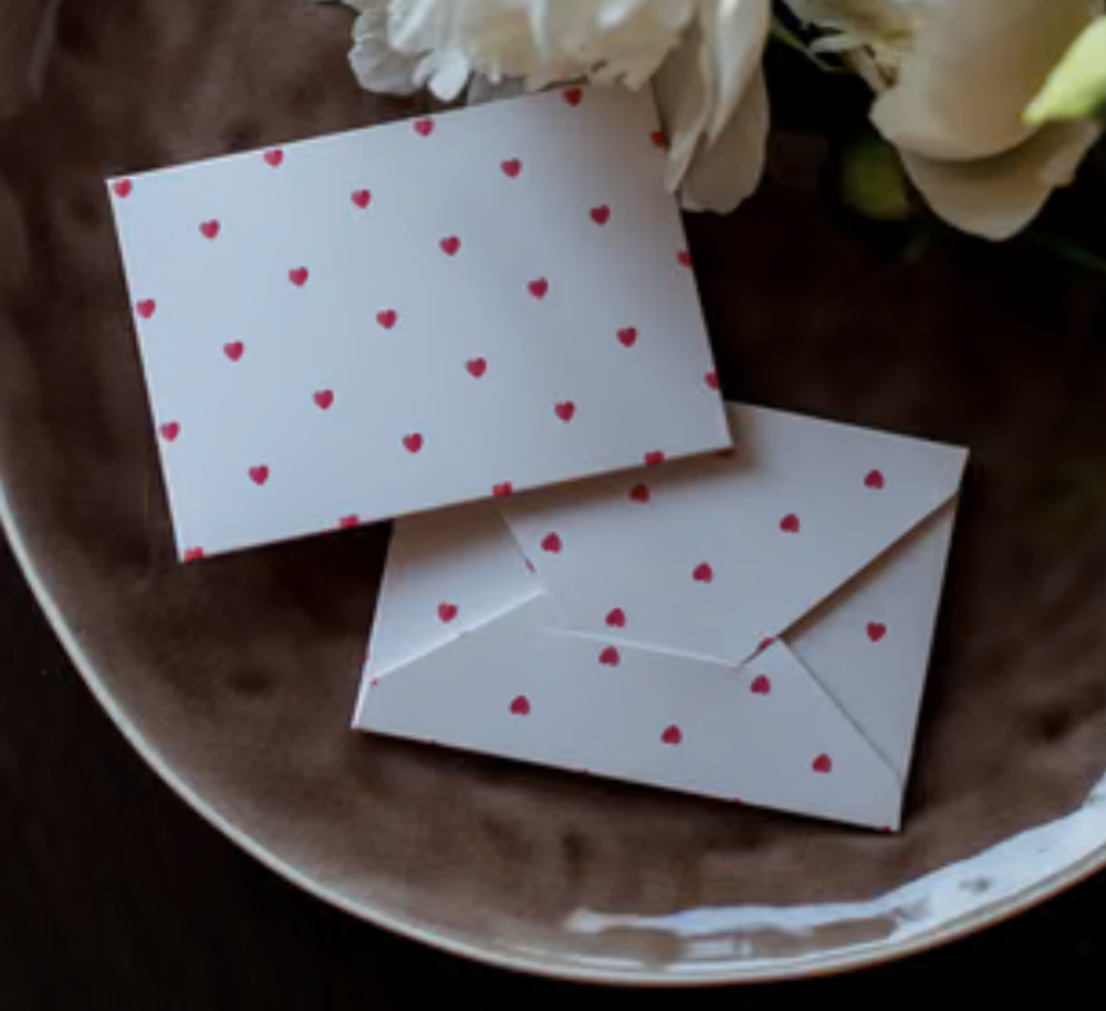 Мини конверт MD 504 "сердечки" упаковка 5 шт.