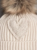 Шапка зимняя вязаная с помпоном для девочки