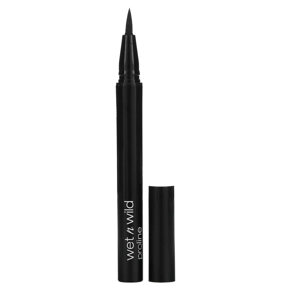 wet n wild, ProLine, подводка с фетровым наконечником, 875B, черная, 0,5 г (0,017 унции)