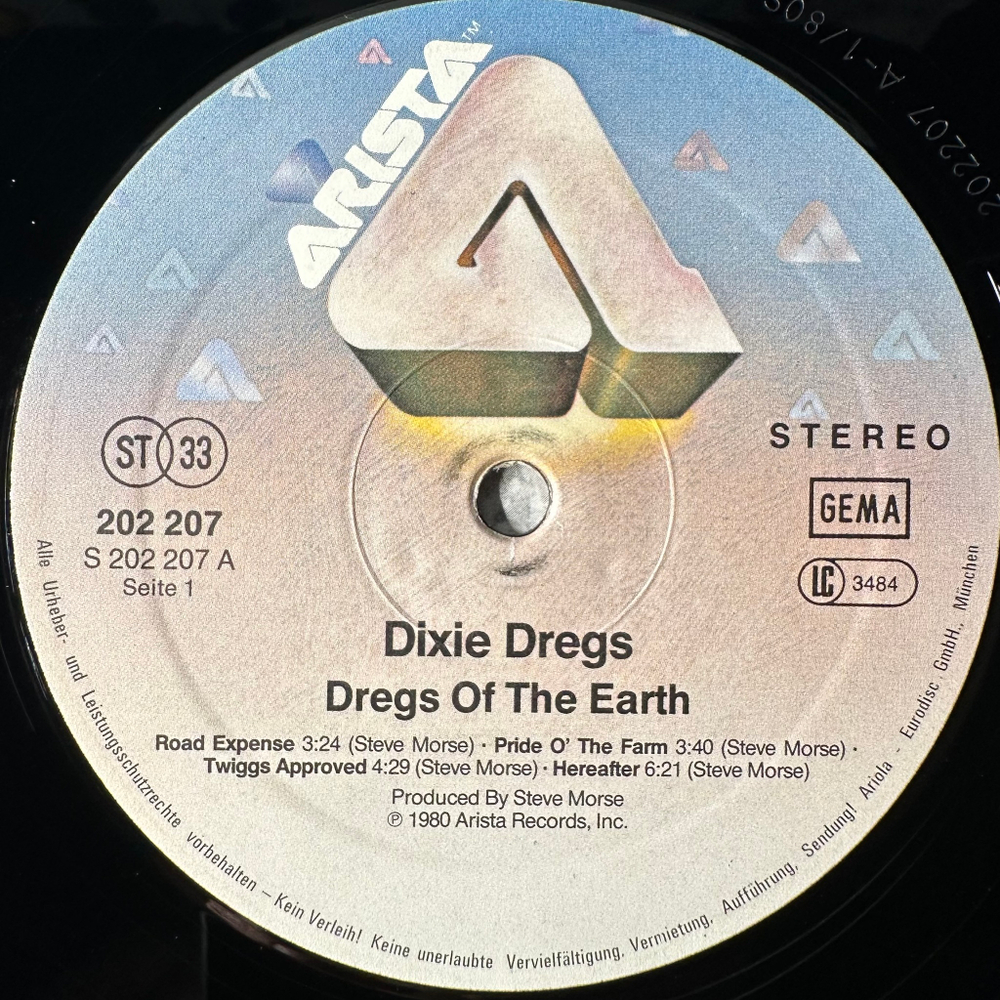 Dixie Dregs ‎– Dregs Of The Earth (Германия 1980г.)
