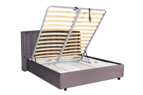 Кровать Odry c подъем.мех. велюр лилово-серый Vel19 206*220*120