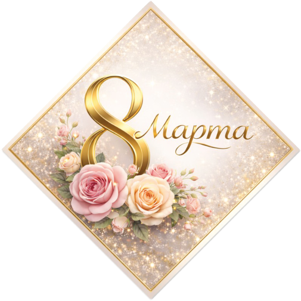 Открытка "С 23 февраля" 50х50мм