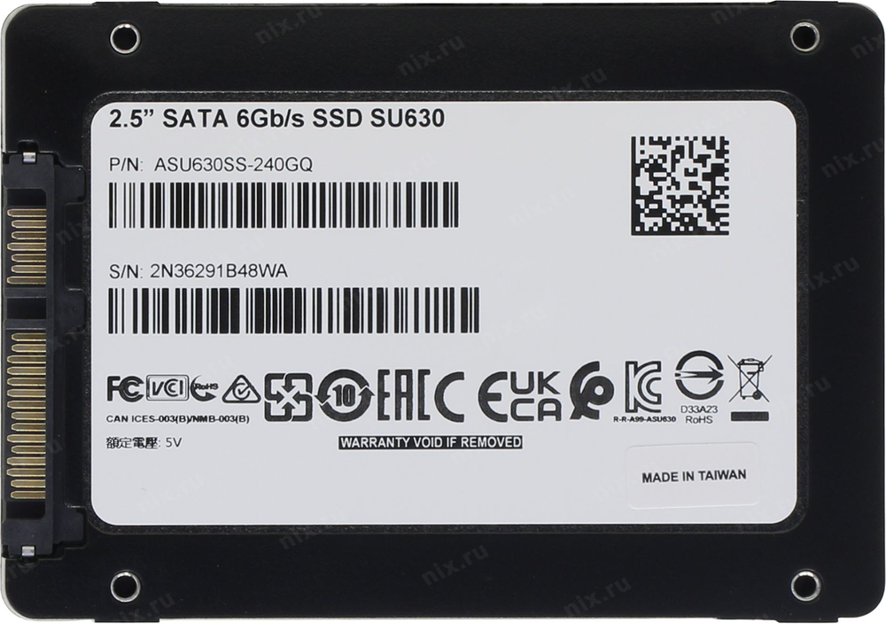 Накопитель SSD 240 Gb SATA 6Gb/s ADATA Ultimate SU630 &lt;ASU630SS-240GQ-R&gt; 2.5" 3D QLC
