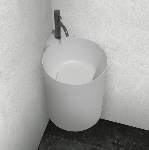 Раковина Abber Stein 42 AS2625 угловая Белая матовая