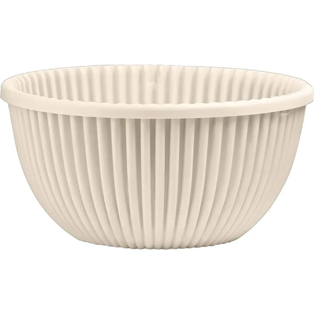 Кашпо для цветов пластиковое 6л d-31см «Верде» Кремовый