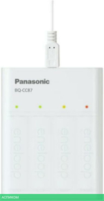 Аккумулятор с зарядным устройством Panasonic Eneloop BQ-CC87/4xBK-3MCCE USB-Charger (K-KJ87MCD40USB)