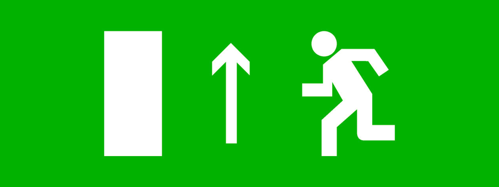 Пиктограмма "Направление прямо" 320x120мм (для EXIT, SAFEWAY-40) EKF