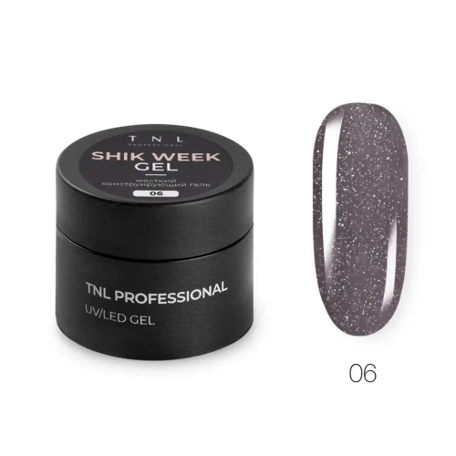 Светоотражающий жесткий гель для наращивания TNL SHIK WEEK №6, 15 мл