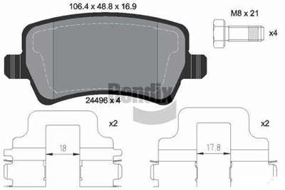 BENDIX Braking - BPD1194-BEN - Brake Pad Set, disc brake