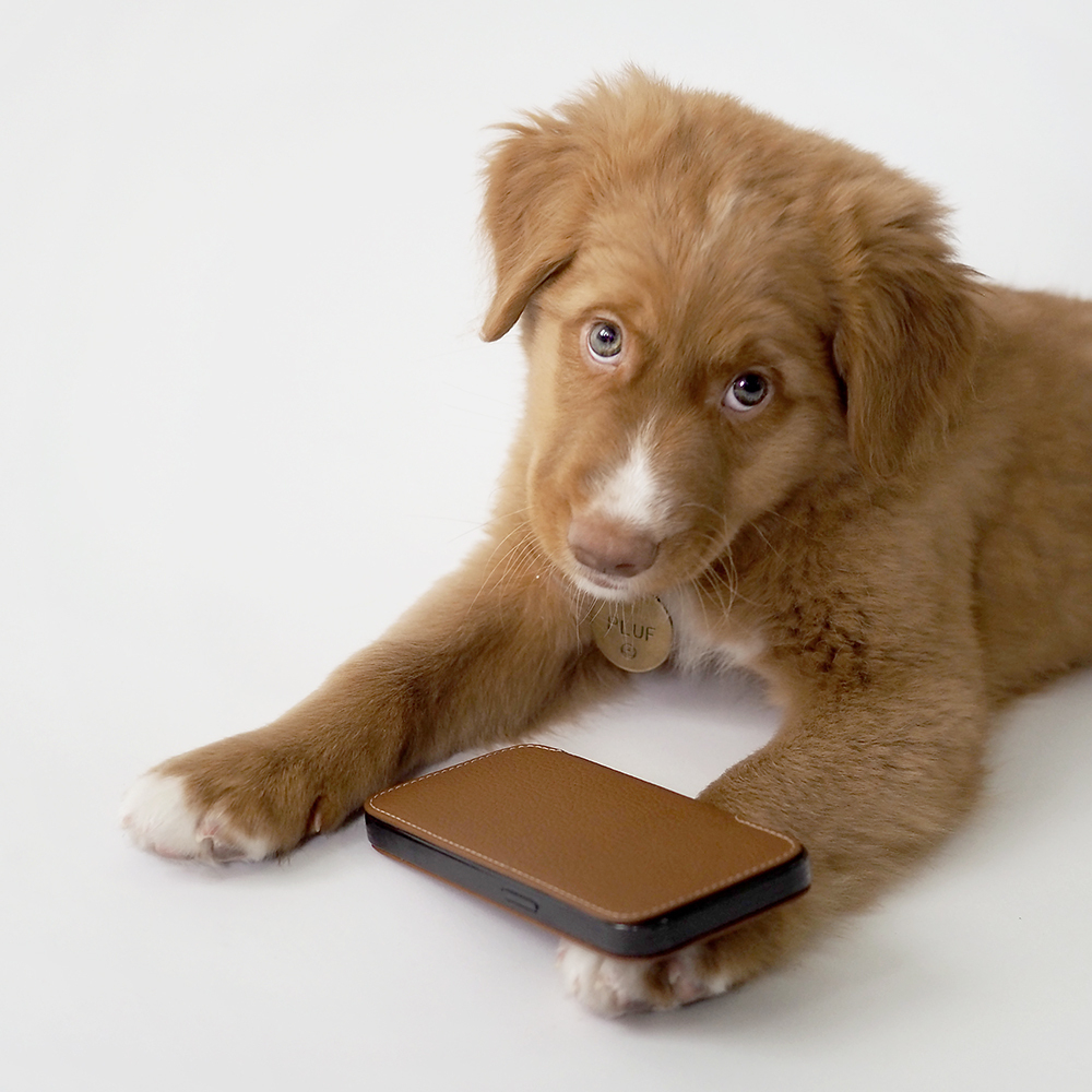 Чехол для iPhone 15 Pro из кожи теленка, цвета карамель