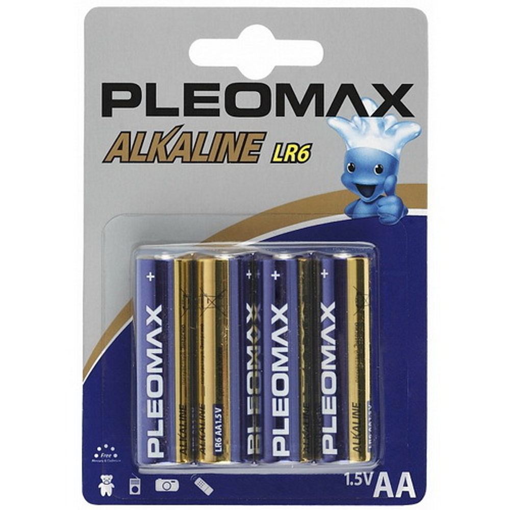 Батарейка алкалиновая Pleomax АА/LR6-4BL 4шт