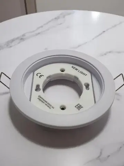 Светильник встраиваемый ПЛАСТИК, GX53, белый, для натяжного и гипсокартонного потолка, комплект 10шт