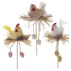 GAEM Изделие декоративное (вставка) "Курица" (11*4*7,5) (блок 6шт), L10 W6 H31 см, 3в.