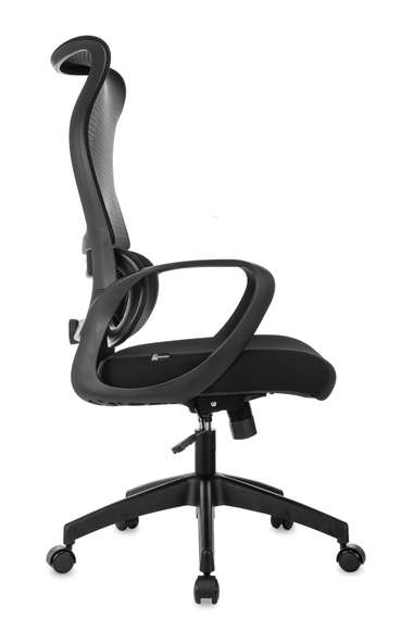 Кресло руководителя Бюрократ Sigma 2 черный сетка/ткань крестов. пластик