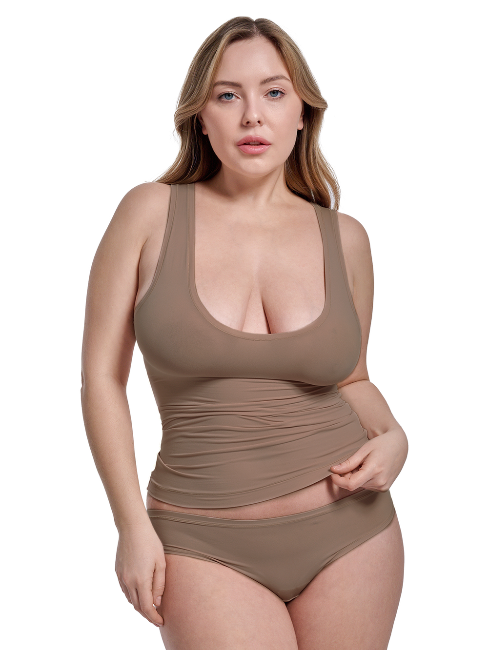 Майка Cotton Touch во французском стиле (какао мусс)