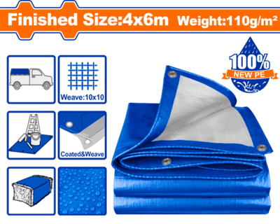 Тент 4х6 м 110 г/м2 (8) WADFOW WTQ1846