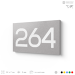 Номер на дверь 264, табличка на дверь для офиса, квартиры, кабинета, аудитории, склада, серая 120х70 мм, Айдентика Технолоджи
