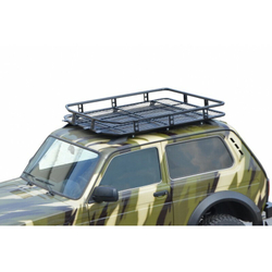 Багажник «ТРОФИ» с сеткой  (монтаж на заводские рейлинги)  "Lada 4x4 Bronto"