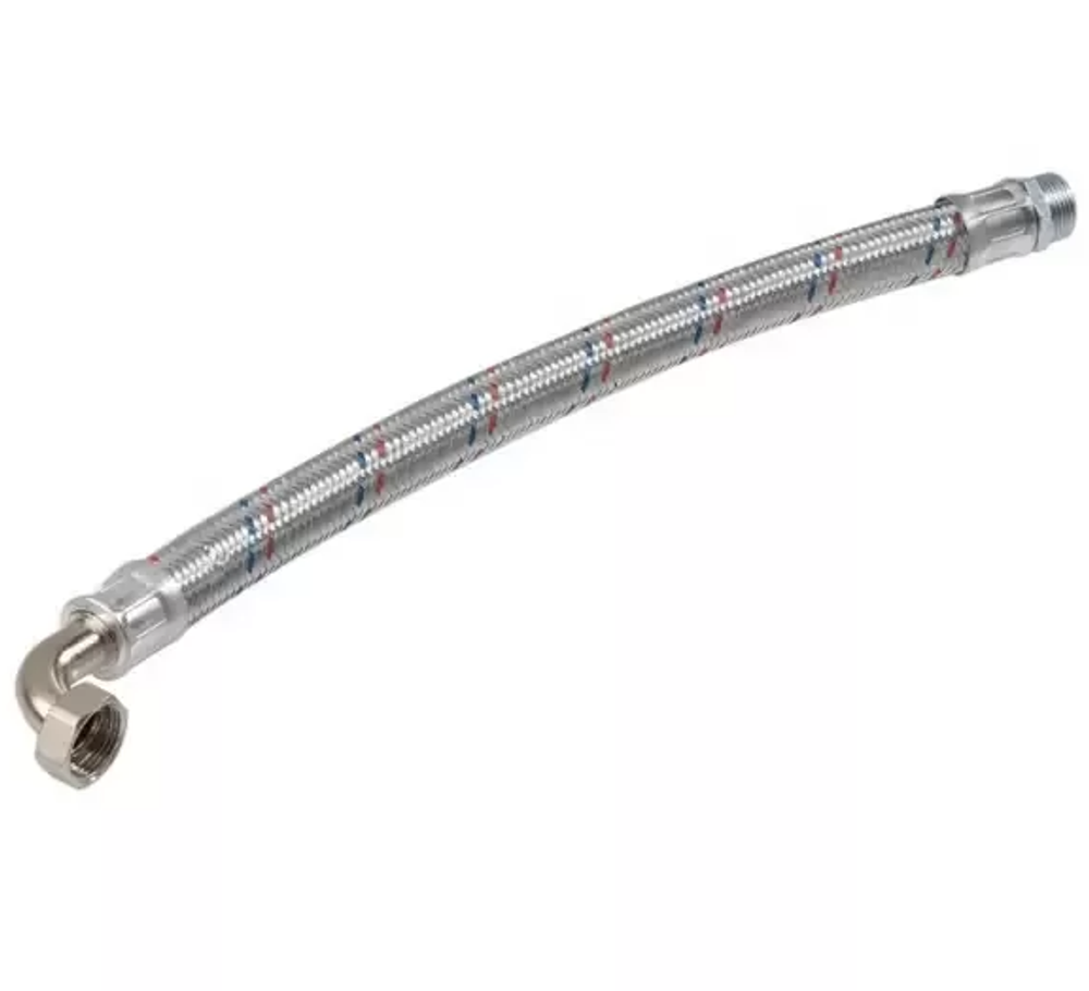 Шланг в мет. опл. угловой 1" 80см г/ш Italtecnica