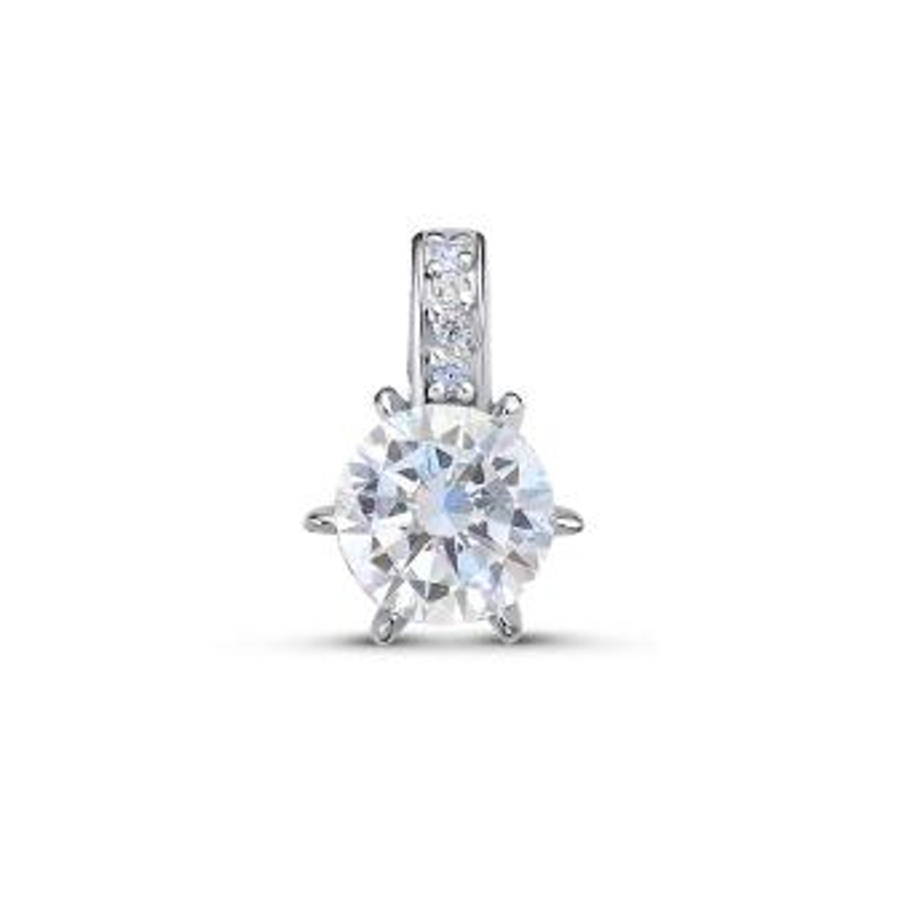 Подвеска из серебра с фианитами