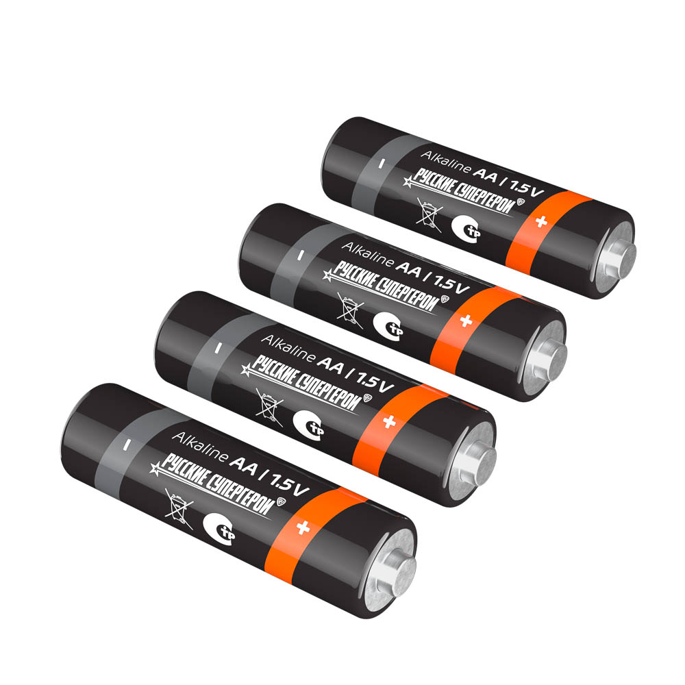 Батарейки AA BY (LR06) 4шт в блистере, щелочные 1.5V, высокой ёмкости