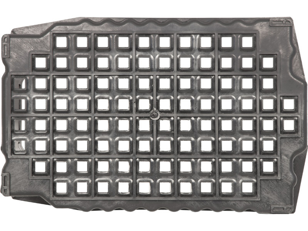 Ящик перфорированный 540×360×260, арт.: 105, объём 38, чёрный, код: 00349
