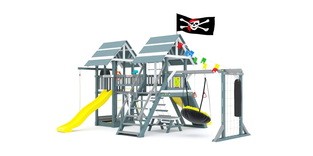 Деревянный игровой комплекс Савушка Lux - 9 COMFORT (Индиго)