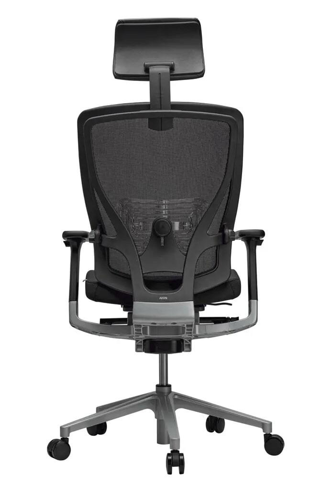 Кресло эргономичное SCHAIRS AEON-М01S база silver, каркас silver, сетка R05BK /ткань T01 BK черная