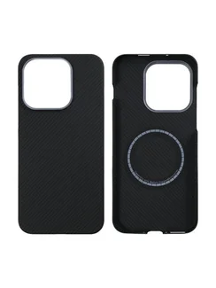 Карбоновый чехол для Oneplus 15 с MagSafe черная сетка (Black)