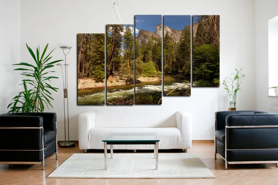 Модульная картина " Горная река "