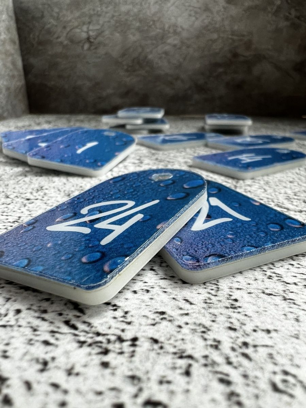 Бирки для ключей акрил 3х5 см