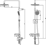 Душевой гарнитур без смесителя Lemark Bronx - LM3788GM