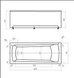 Ванна  акрил.AZARIO ENRICA прямоугольн.160*70 см.   80267