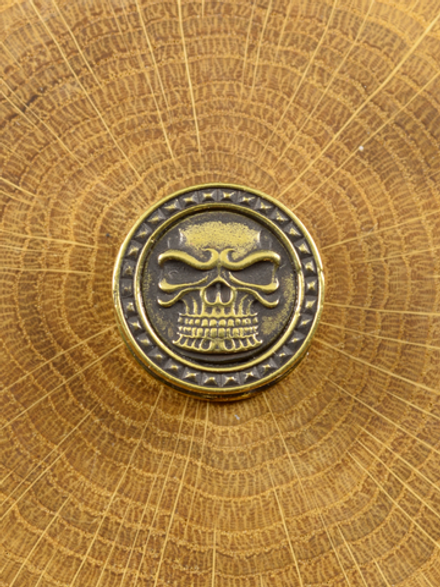 Бусина-вставка «Череп» из латуни