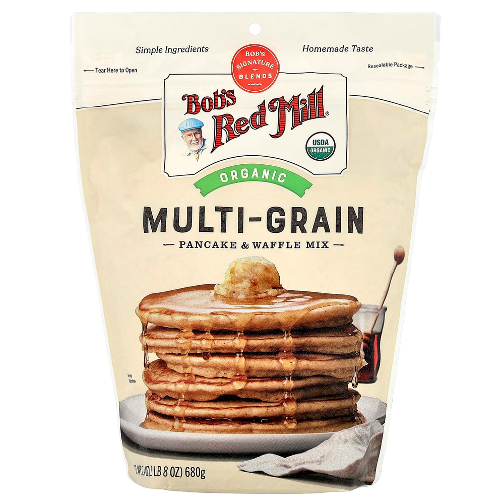Bob's Red Mill, органическая смесь злаков для блинов и вафель, 680 г (24 унции)