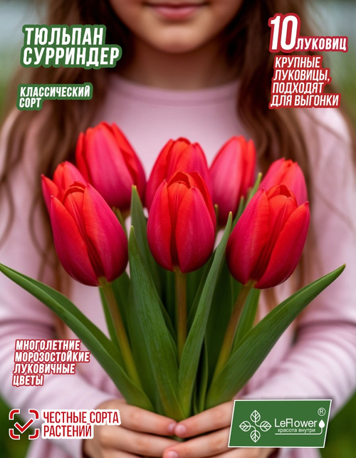 Тюльпан Сурриндер, 10 шт, крупные