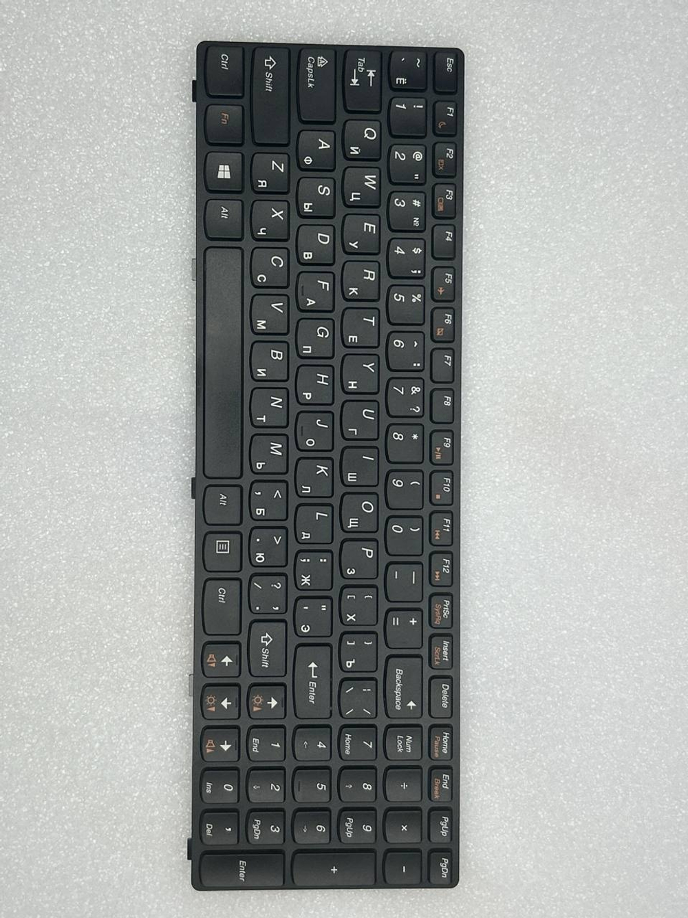 Клавиатура для ноутбука Lenovo G580/G585/G780/V580/Z580/Z585 раскладка - русская, без подсветки, черная (25206760), оригинал