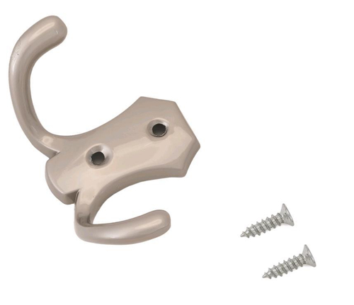 Крючок-вешалка SOLLER 827 В Сатин  (  2крючка)  /8924