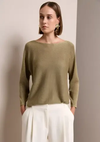 Свитер тонкой вязки с блестящей пряжей Black Label