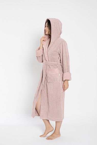 Халат женский махровый 4310 пудра NUSA Турция