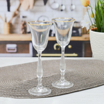 Набор рюмок для водки, ликера "Fregata" 6шт 60мл, отводка золотом