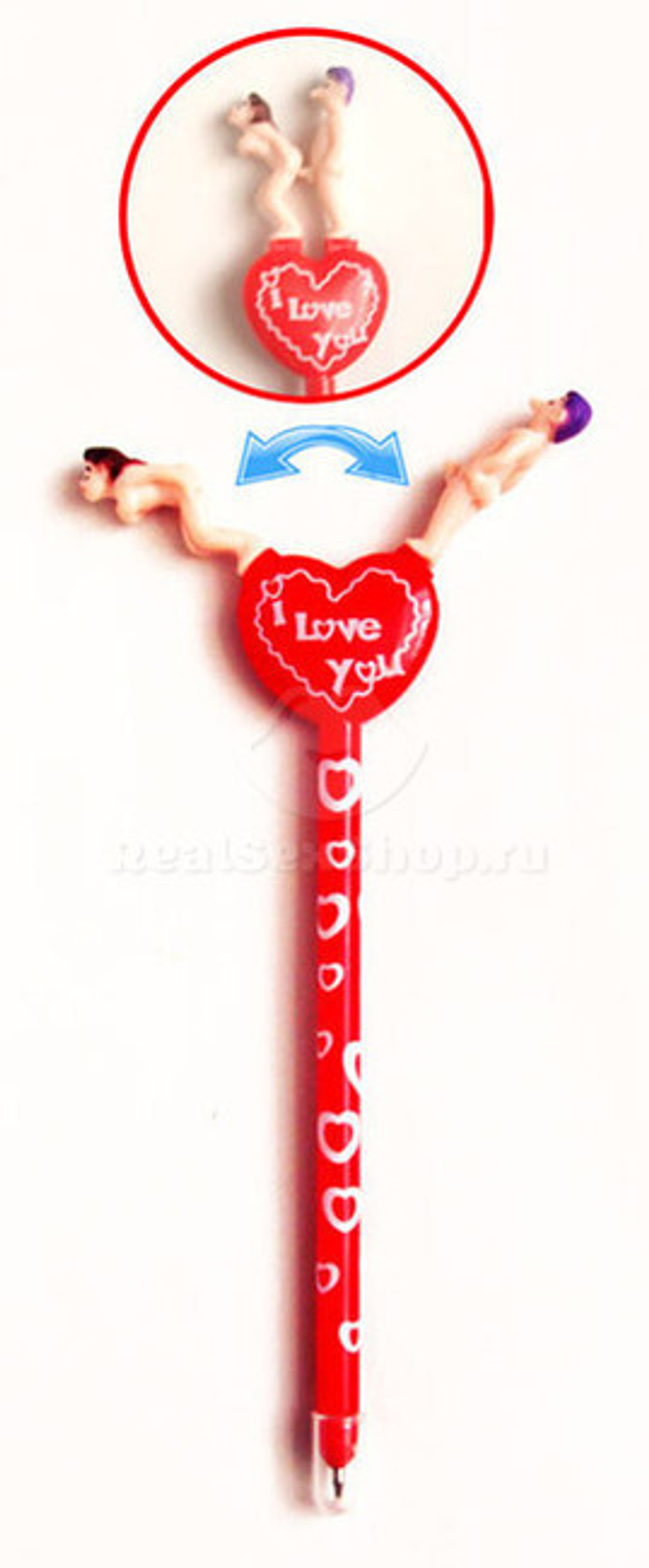 Авторучка "Любовники" (Цвет: розовый, красный)