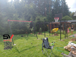 Монтаж уличных качелей Sv Sport