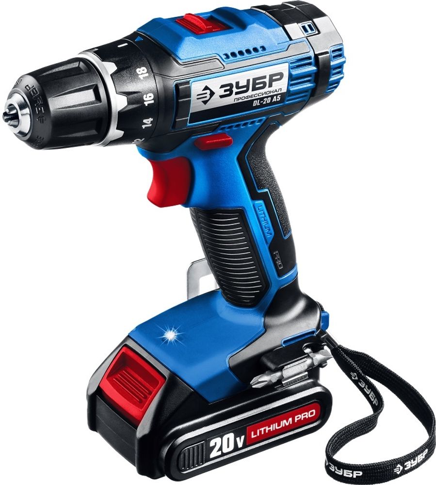 Дрель-шуруповерт  ЗУБР DL-20 A5 2 АКБ кейс
