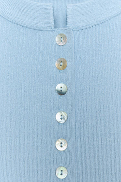 ZARA КАРДИГАН С ОБЪЕМНЫМИ РУКАВАМИ, ПАСТЕЛЬНО-СИНИЙ