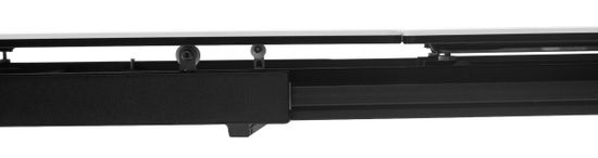 Стол CORNER 120 HIGH GLOSS STATUARIO керамика, стекло/черный каркас