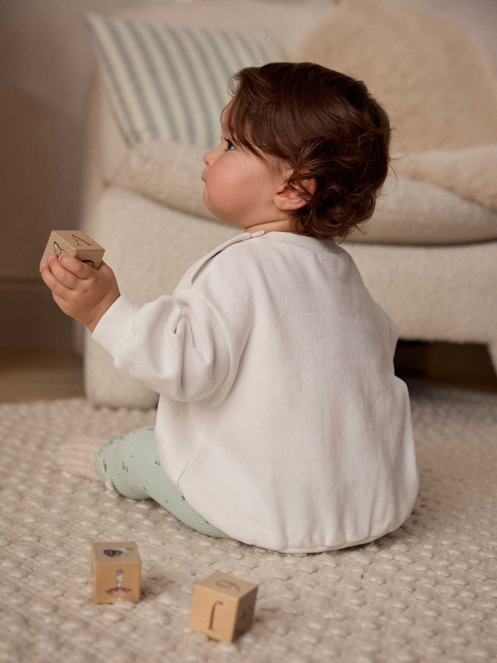 Толстовка и легинсы в комплекте для малышей Next E66-466, Белый, Мятный