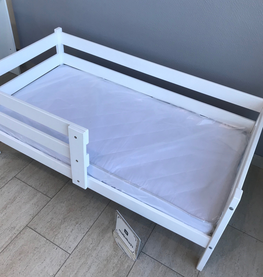 Кровать подростковая "Софа Компакт" 140*70 см белая 2 борта (СЧ)